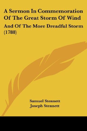 A Sermon in Commemoration of the Great Storm of Wind