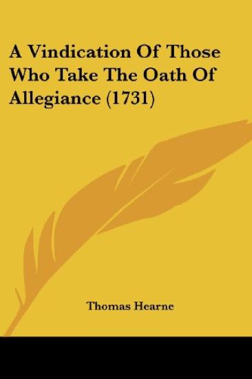 A Vindication of Those Who Take the Oath of Allegiance