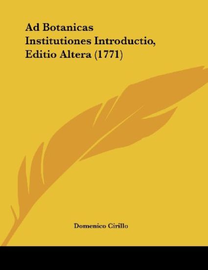 Ad Botanicas Institutiones Introductio, Editio Altera