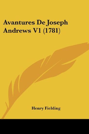 Avantures De Joseph Andrews