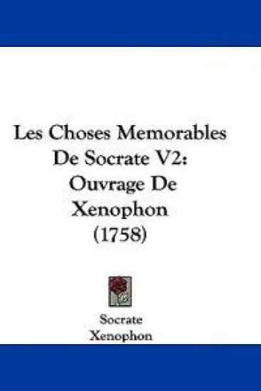Les Choses Memorables De Socrate V2