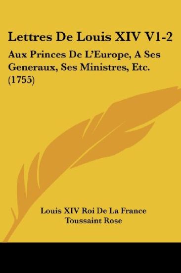 Lettres De Louis XIV V1-2