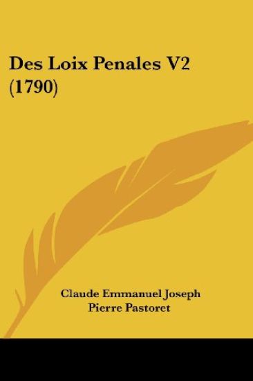 Des Loix Penales V2 (1790)