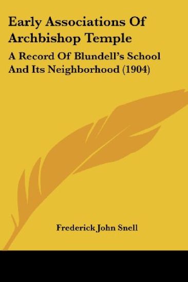 Early Associations Of Archbishop Temple