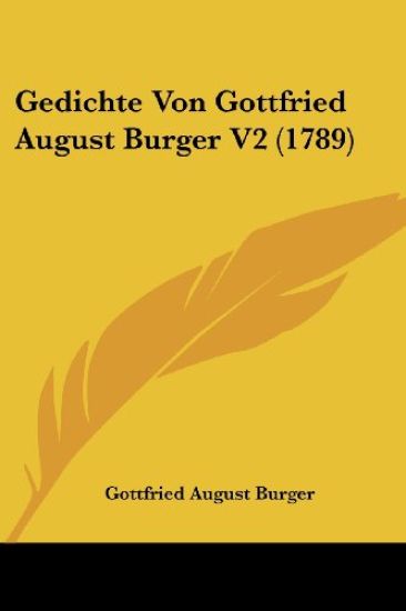 Burger, G: Gedichte Von Gottfried August Burger V2 (1789)
