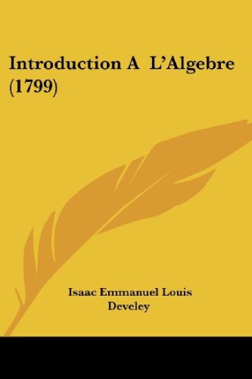 Introduction A  L'Algebre (1799)
