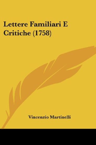 Lettere Familiari E Critiche (1758)
