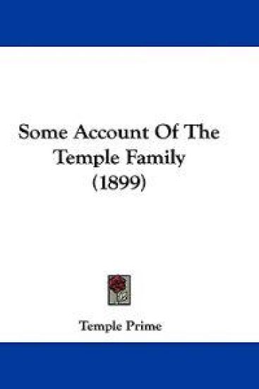 Some Account Of The Temple Family (1899)