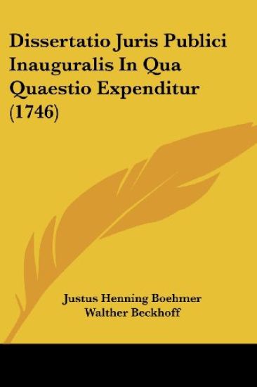 Dissertatio Juris Publici Inauguralis In Qua Quaestio Expenditur (1746)