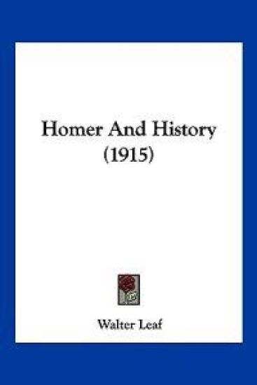 Homer And History (1915)