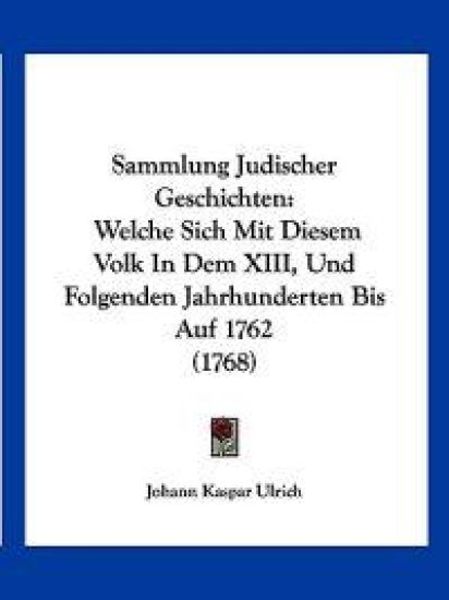 Ulrich, J: Sammlung Judischer Geschichten
