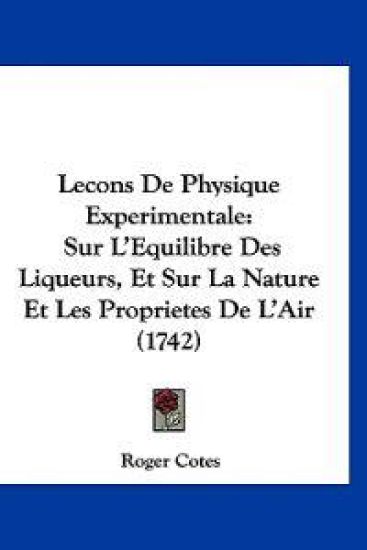 Lecons De Physique Experimentale
