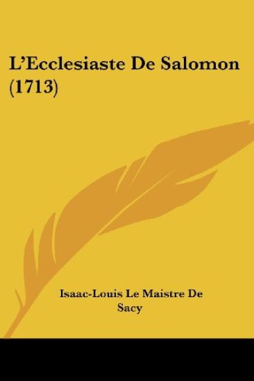 L'Ecclesiaste De Salomon (1713)