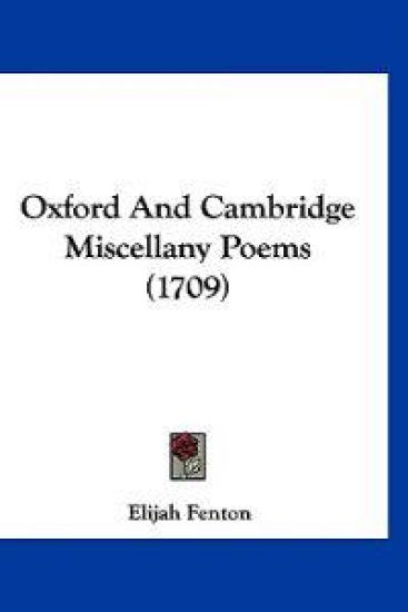 Oxford And Cambridge Miscellany Poems (1709)