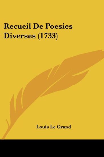 Recueil De Poesies Diverses (1733)