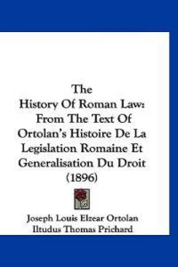 The History of Roman Law