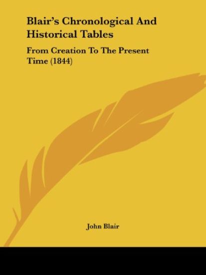 Blair's Chronological and Historical Tables