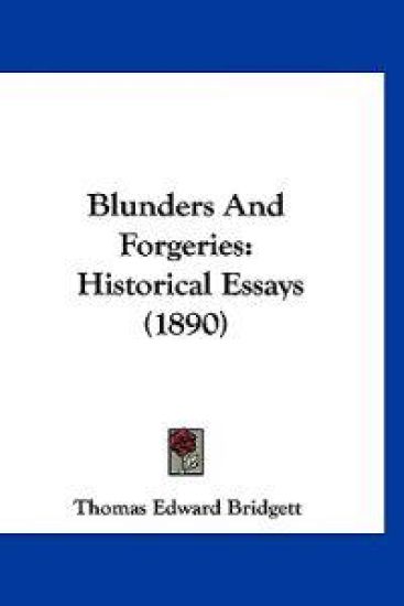 Blunders and Forgeries