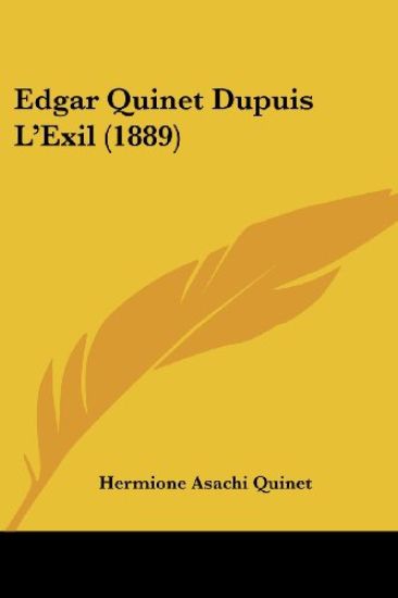 Edgar Quinet Dupuis L'Exil (1889)
