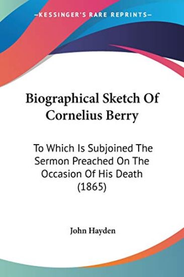 Biographical Sketch Of Cornelius Berry