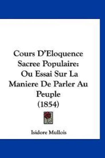 Cours D'Eloquence Sacree Populaire