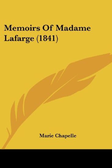 Memoirs Of Madame Lafarge (1841)