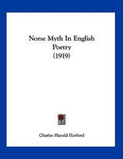 Norse Myth In English Poetry (1919)