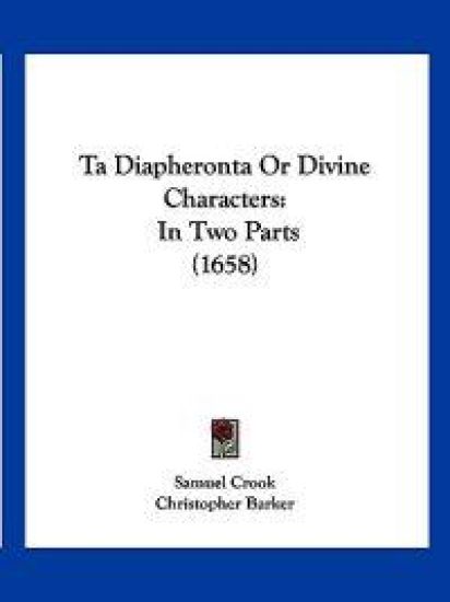 Ta Diapheronta Or Divine Characters