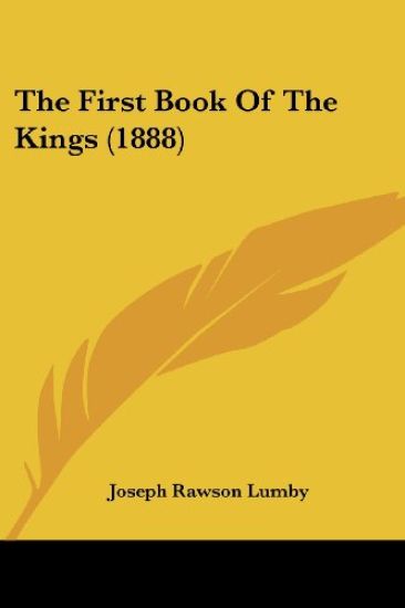 The First Book Of The Kings (1888)