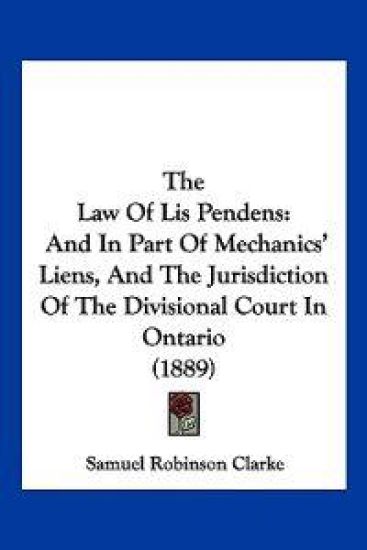 The Law Of Lis Pendens