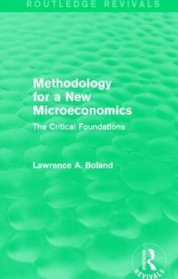 Methodology for a New Microeconomics (Routledge Revivals)