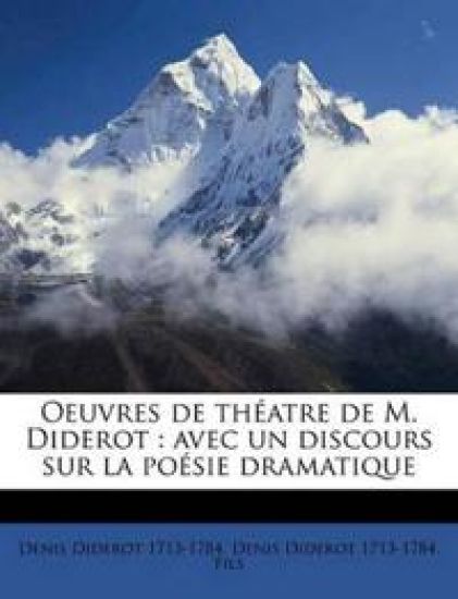 Oeuvres de théatre de M. Diderot