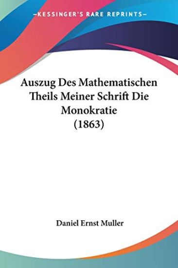 Muller, D: Auszug Des Mathematischen Theils Meiner Schrift D