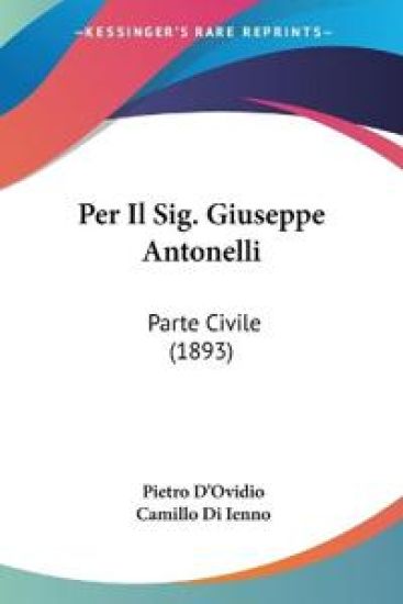 Per Il Sig. Giuseppe Antonelli