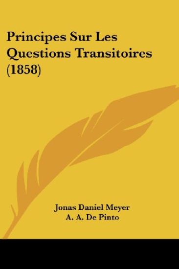 Principes Sur Les Questions Transitoires (1858)
