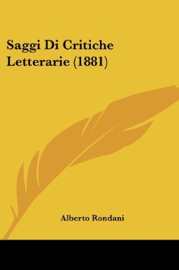 Saggi Di Critiche Letterarie (1881)