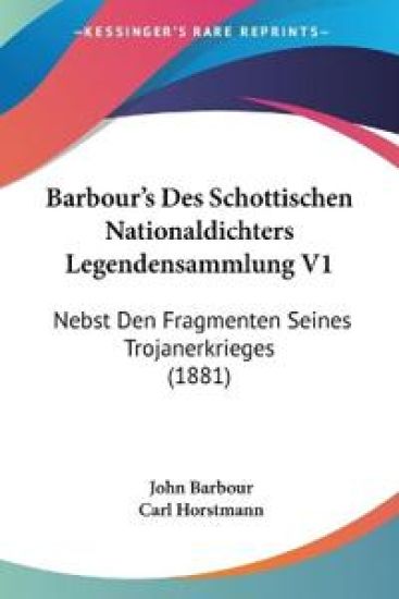 Barbour, J: Barbour's Des Schottischen Nationaldichters Lege
