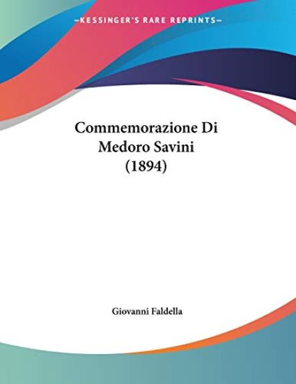 Commemorazione Di Medoro Savini (1894)