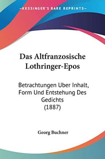 Buchner, G: Altfranzosische Lothringer-Epos