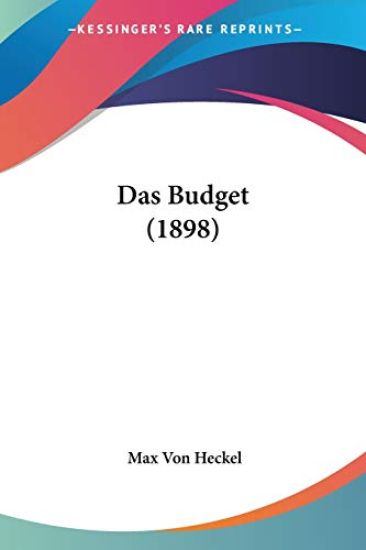 Heckel, M: Budget (1898)