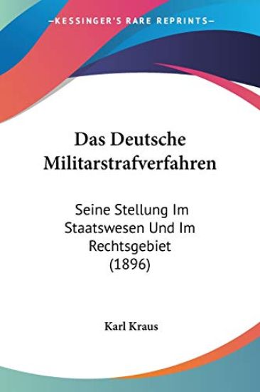Kraus, K: Deutsche Militarstrafverfahren