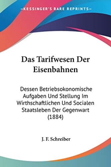 Schreiber, J: Tarifwesen Der Eisenbahnen