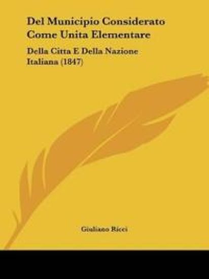 Del Municipio Considerato Come Unita Elementare