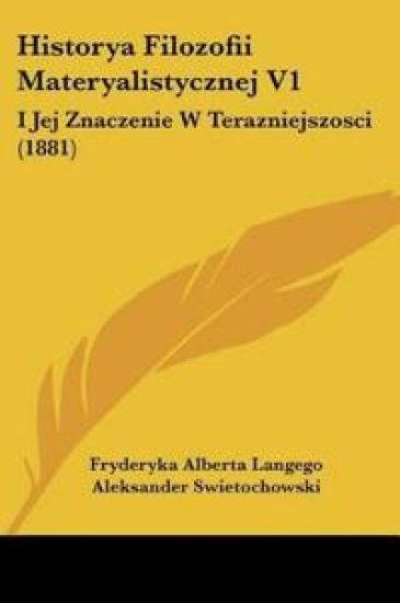 Historya Filozofii Materyalistycznej V1