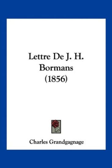 Lettre De J. H. Bormans (1856)