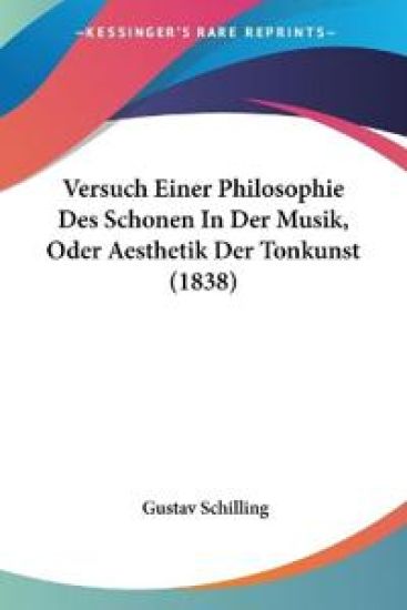 Schilling, G: Versuch Einer Philosophie Des Schonen In Der M