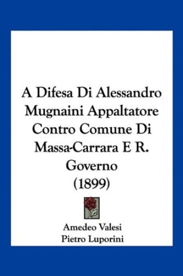 A Difesa Di Alessandro Mugnaini Appaltatore Contro Comune Di Massa-Carrara E R. Governo (1899)
