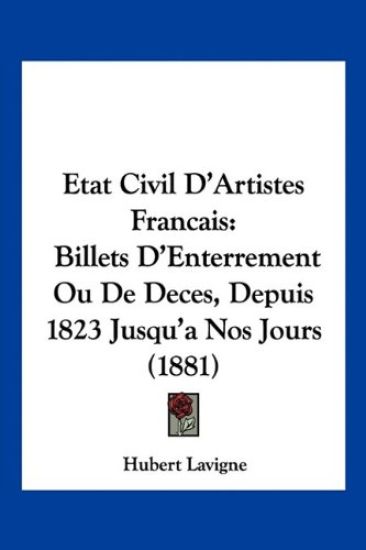 Etat Civil D'Artistes Francais