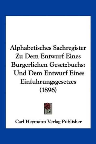 Carl Heymann Verlag Publisher: Alphabetisches Sachregister Z