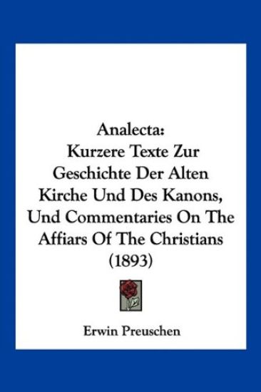 Preuschen, E: Analecta